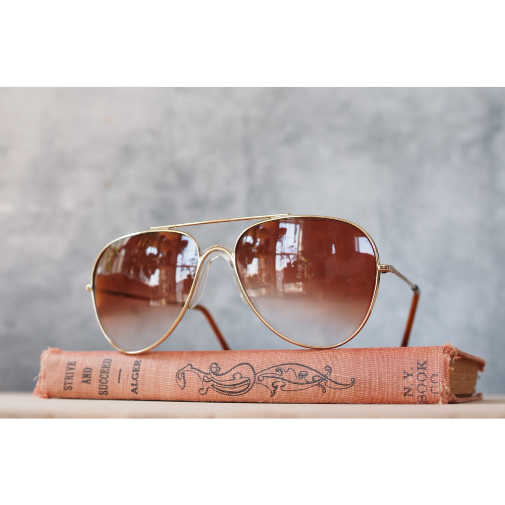vintage Foster Grant Aviator Sunglasses NOS 80s USA Made Pilot Classic Grandpa